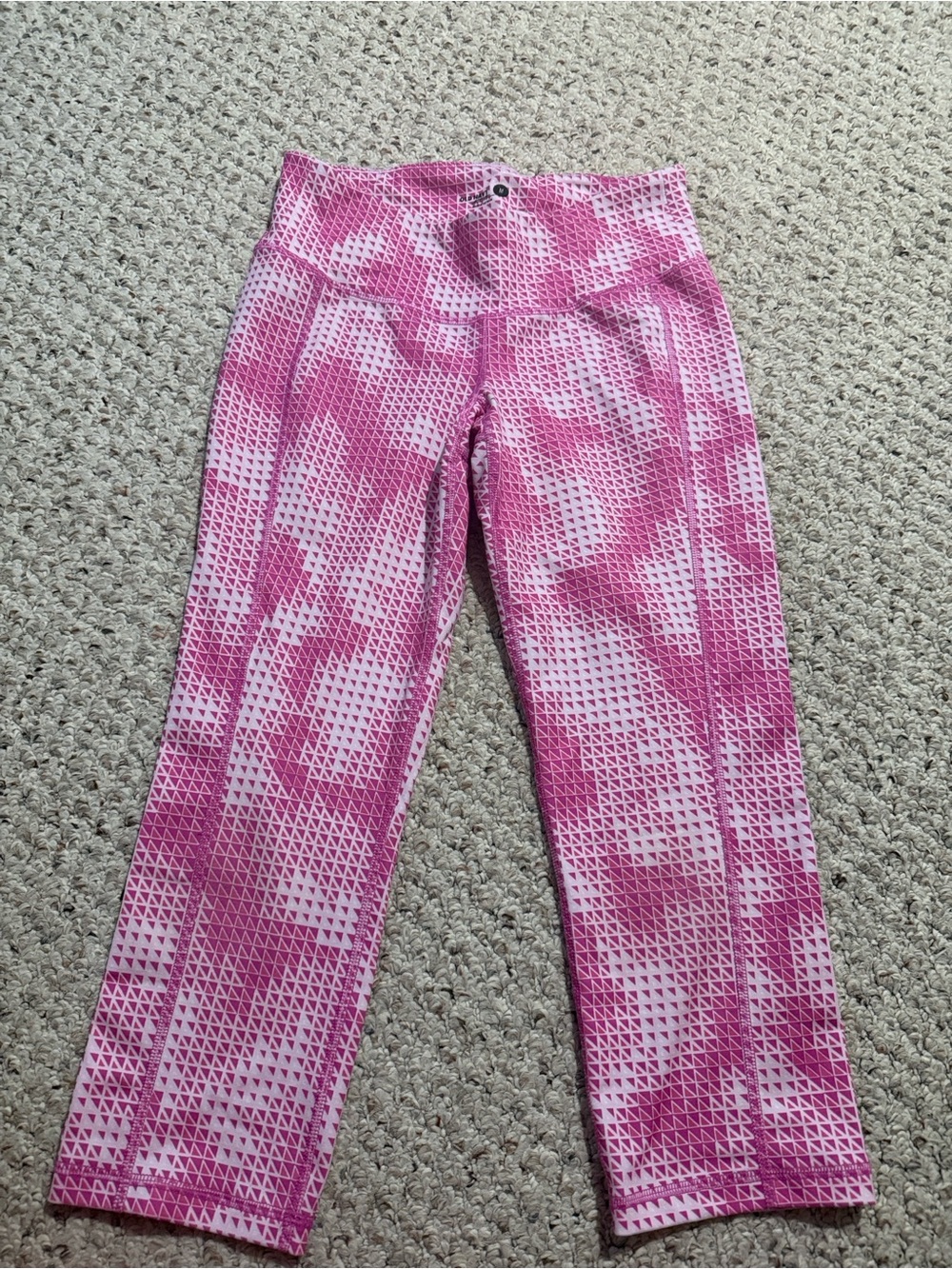 Old Navy Pink Patterned Women’s Capri Leggings
